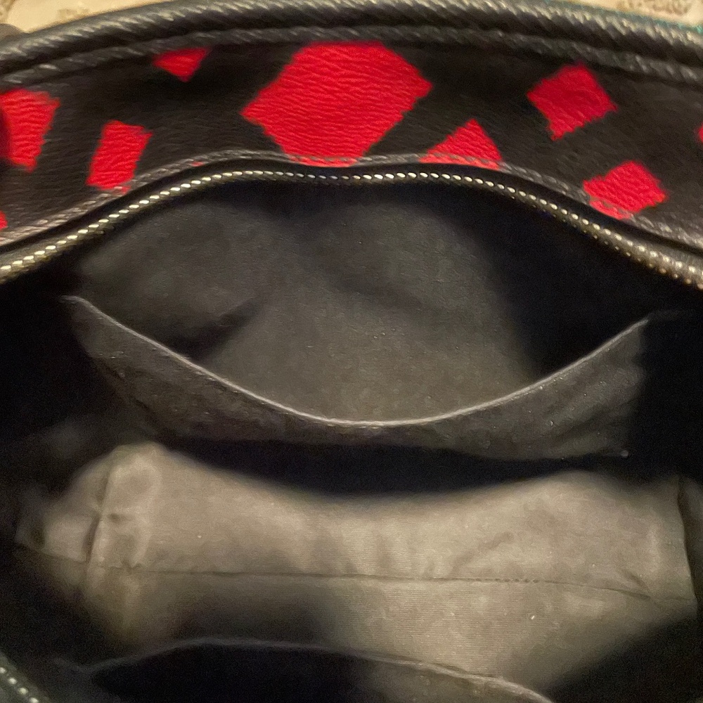Coach Red and Black Plaid Tote - Picture 5 of 15
